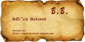 Bécs Botond névjegykártya